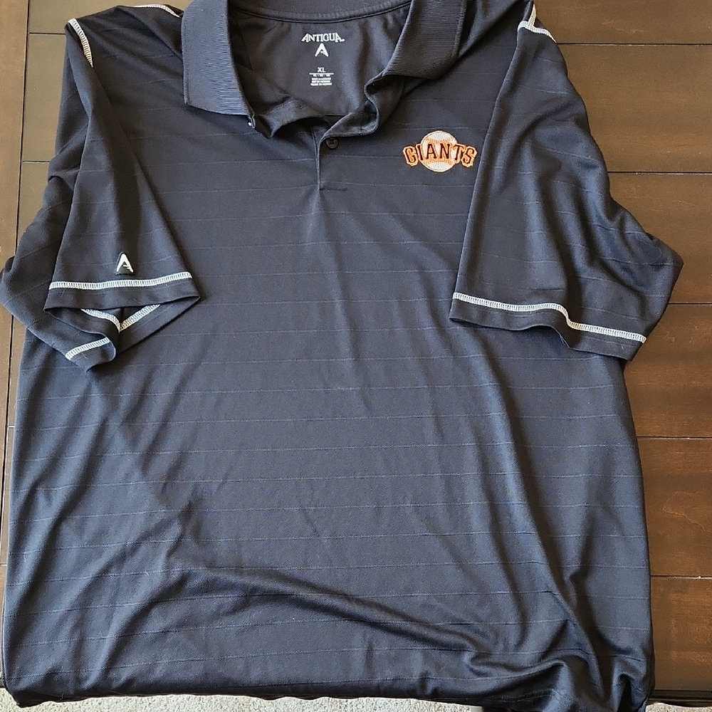 Antigua Black Performance Polo Shirt
